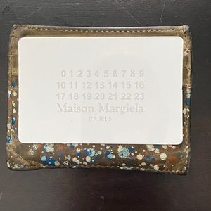 Maison Margiela paint splatter card holder wallet.